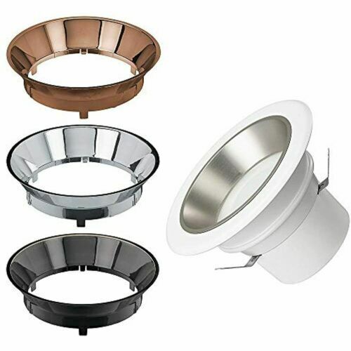 Commercial Electric 4 in. Adjustable LED Recessed Light Trim w/ 4 Trim Colors