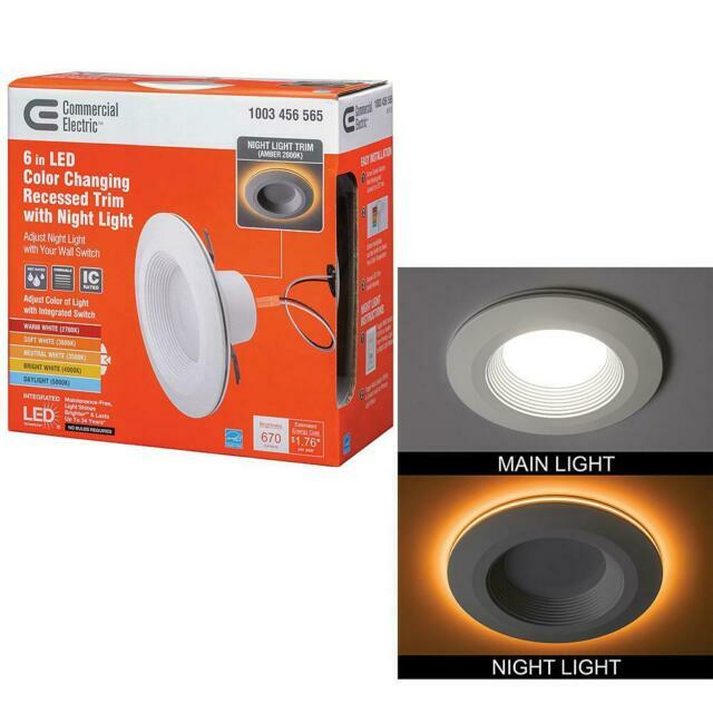 Commercial Electric 6 in. Selectable CCT LED Recessed Light Trim