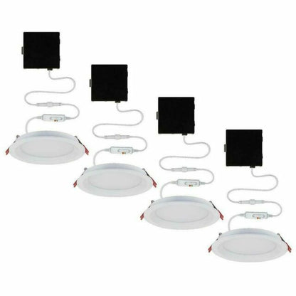 6" Commercial Electric Slim LED Color Change Glare Control Recessed Kit (4-Pack)