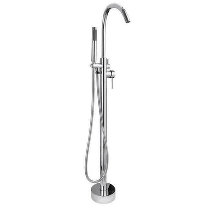 AKDY Freestand Floor Mount Roman Tub Faucet Bathtub Filler, Hand Shower, Chrome