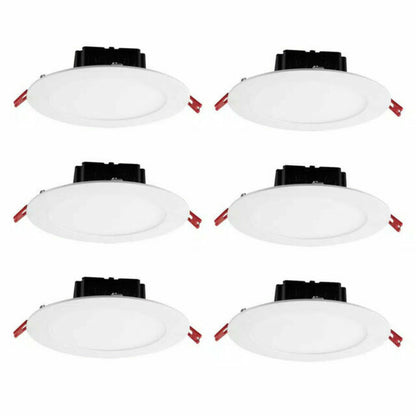Commercial Electric Box LED 6 in Round Canless Recessed Light Soft White 6-Pack