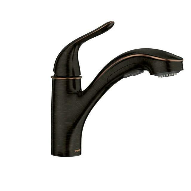 Brecklyn Pull-Out Sprayer Kitchen Faucet w/ Power Clean in Mediterranean Bronze