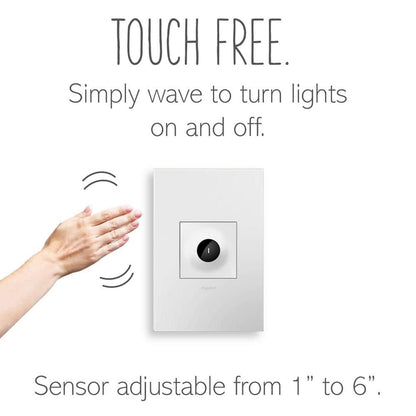Legrand Adorne Wave 15 Amp Single-Pole/3-Way Touchless Switch w/ Microban White
