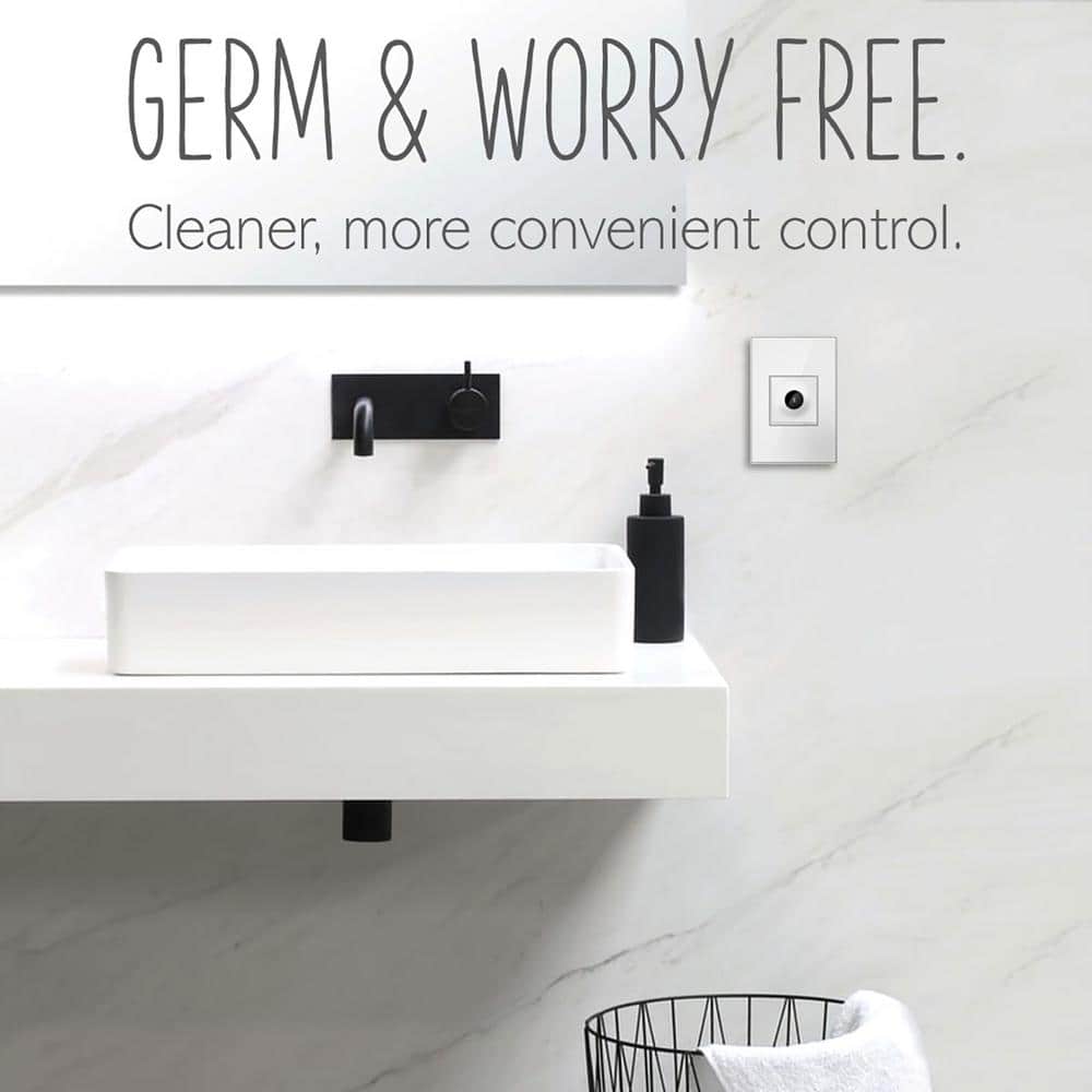 Legrand Adorne Wave 15 Amp Single-Pole/3-Way Touchless Switch w/ Microban White