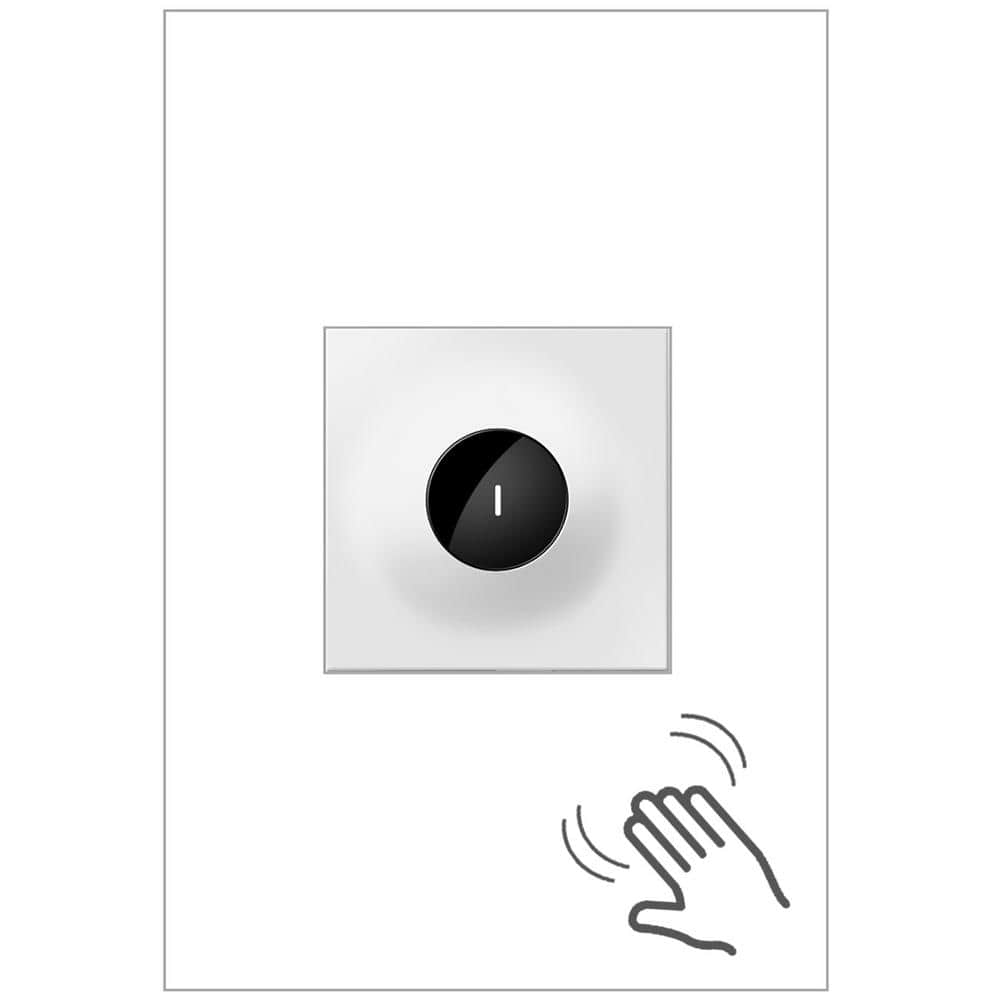 Legrand Adorne Wave 15 Amp Single-Pole/3-Way Touchless Switch w/ Microban White